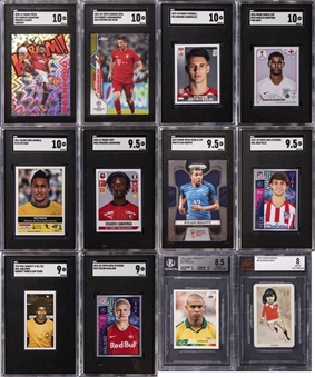 1974-2021 Panini & Assorted Brands Soccer Hall Of Famers & Stars SGC/BGS-Graded Card Collection (37 Different) Featuring GEM MT 10 Examples Including Haaland, Mbappe, Neymar & More!